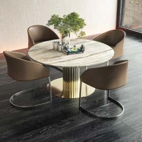 现代餐桌椅组合3D模型下载